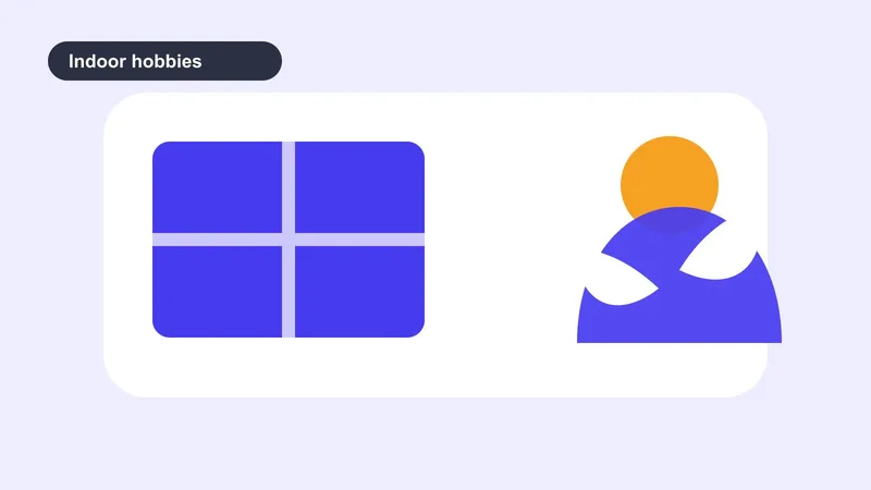 An abstract window and houseplant in the How to start brand colors